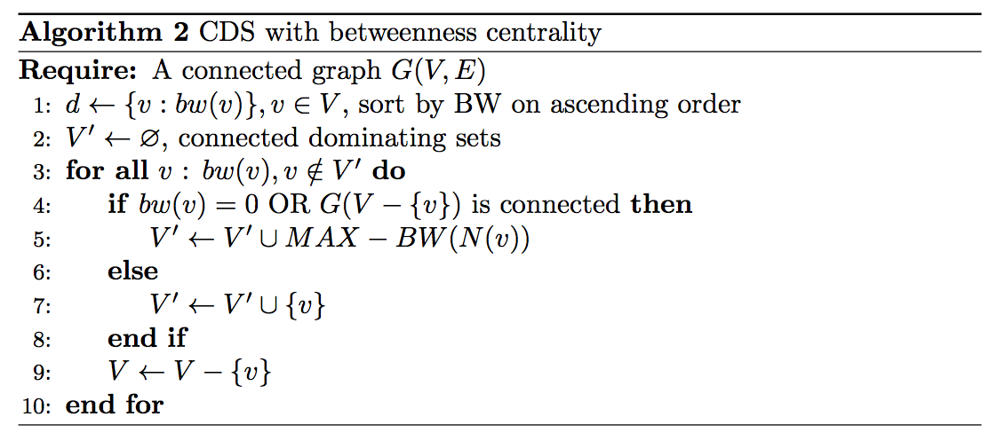 An example of pseudocode produced by algorithmicx